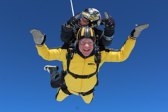 Ric O’Barry and Maisie Williams Skydive for Dolphins