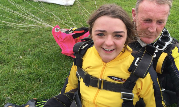 Ric O’Barry and Maisie Williams Skydive for Dolphins